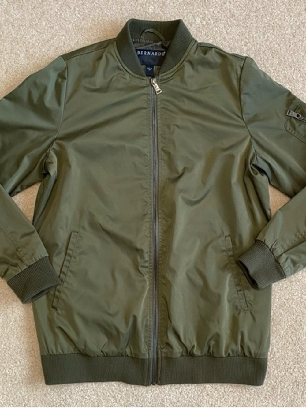 Bernardo olive green bomber jacket